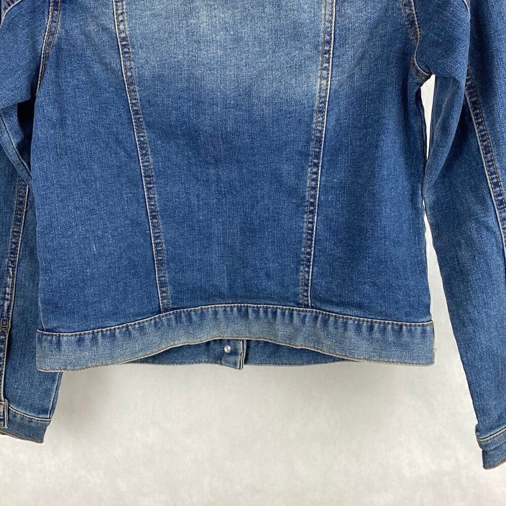 Mudd Girls Denim Jacket Size 16 Button Front Cropped - Picture 8 of 9